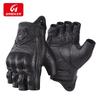 GMBIKER Настоящая кожаная ретро-перчатка для мотоцикла с обрезанными пальцами - Противоударная, дышащая, с полными пальцами (опционально) для летней езды
