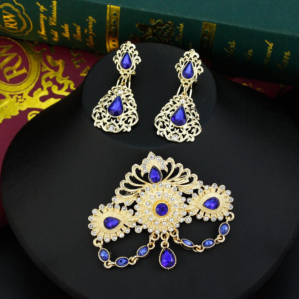 Chic Gold Brooch for Women Bride Jewelry Crystal Brooch for Wedding Jewelry Corsage