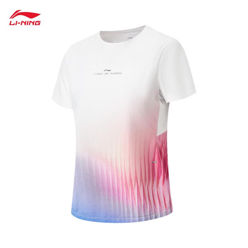 Li-Ning Женская быстросохнущая охлаждающая футболка с коротким рукавом ATSW146