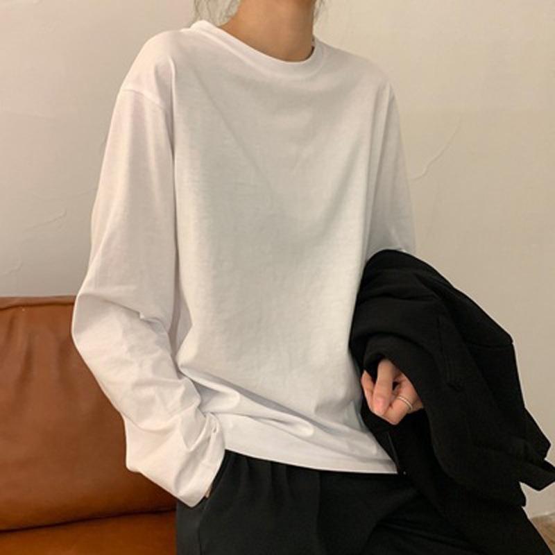 Undercover Women's Solid Color Long Sleeved T-shirt