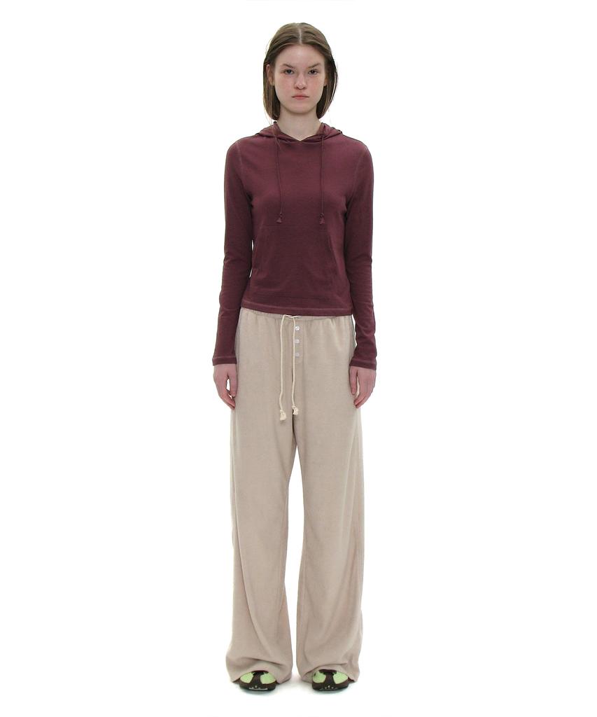 PARTIMENTO WOMEN Pwc Button Wide Leg Jersey Pants_8 Colors