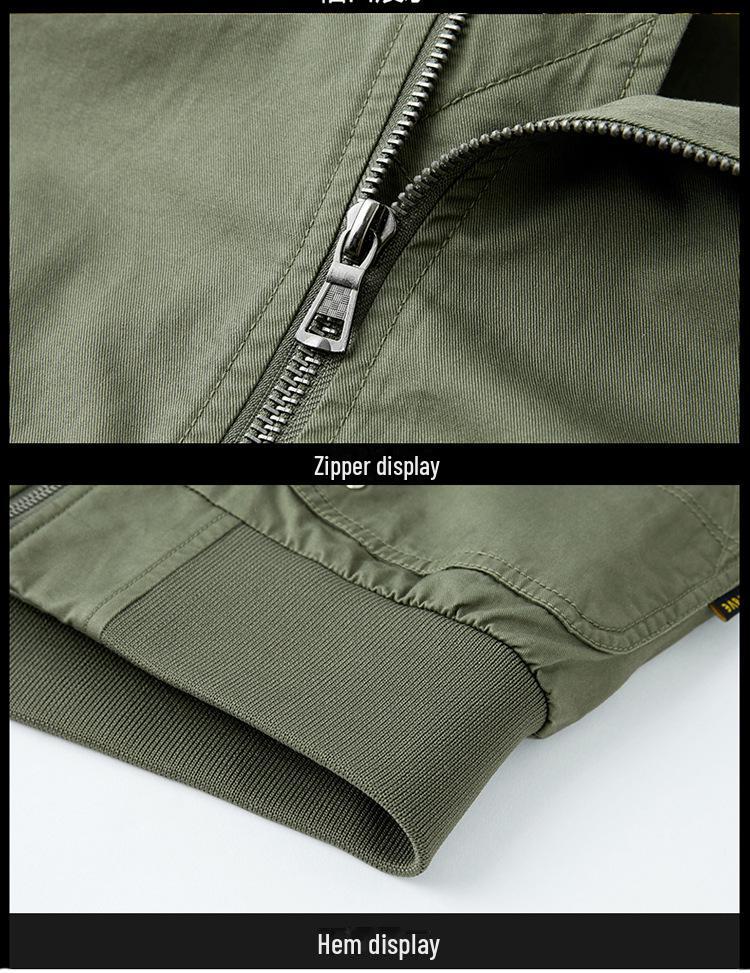 Мужская легкая хлопковая бейсбольная куртка — повседневный покрой на весну и осень