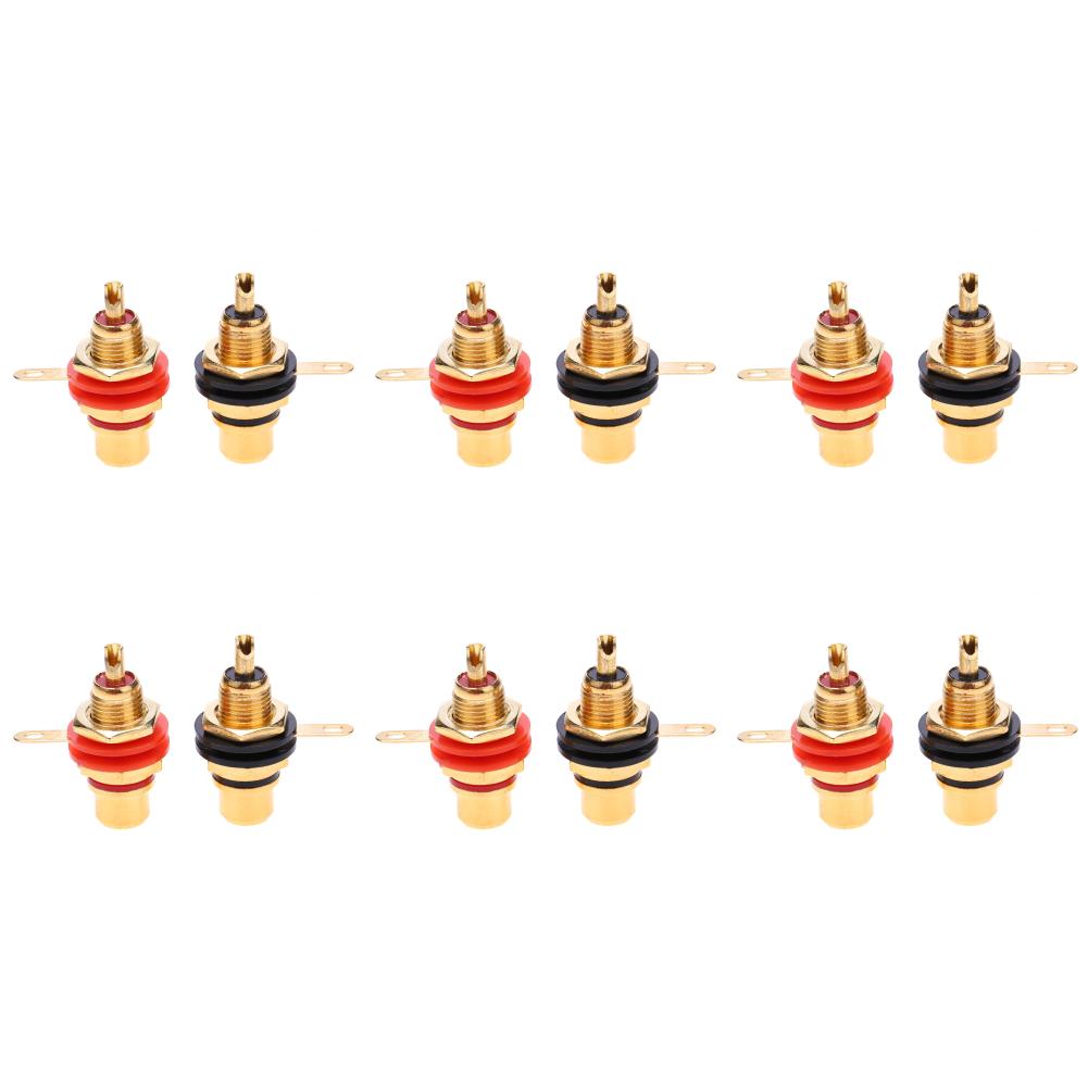 2-16 шт. Адаптер для монтажа на панель шасси, цинковый сплав, золотое покрытие, разъем RCA типа «мама», аксессуары, гнездо RCA, аудиоразъем