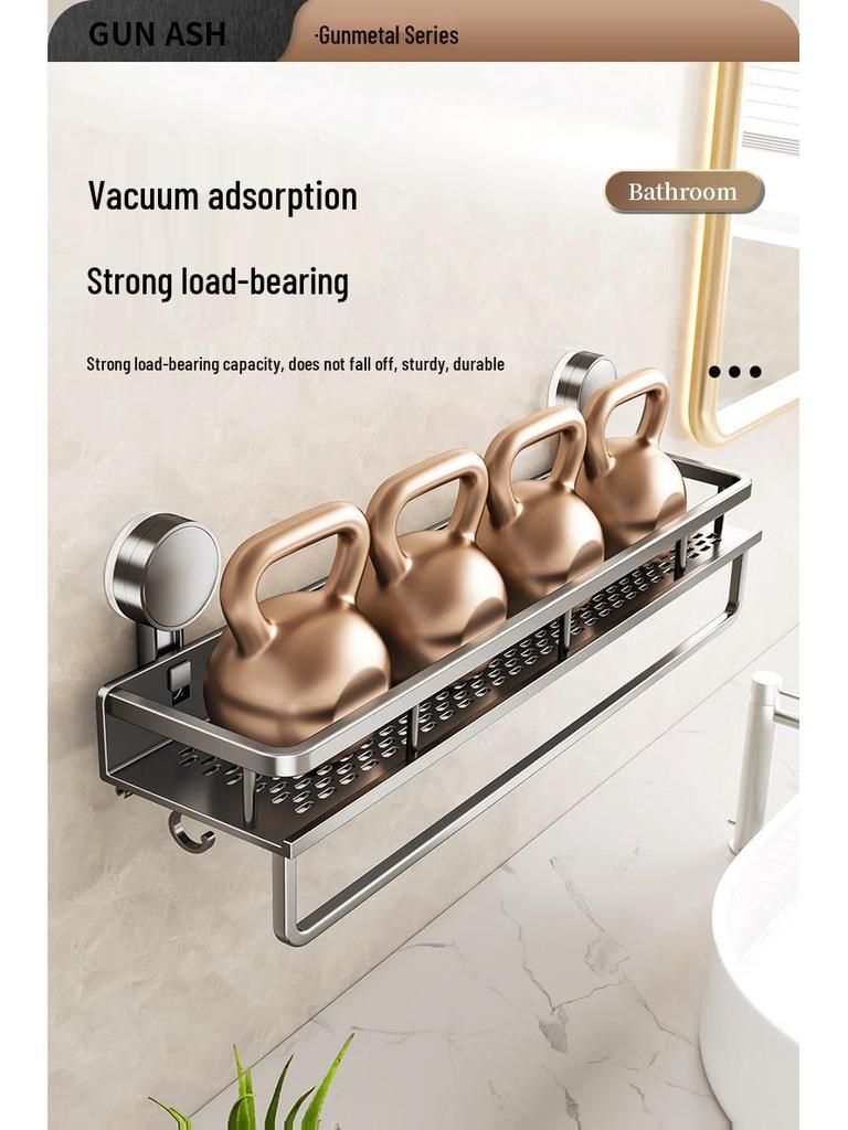 Настенная полка для ванной на присосках без сверления