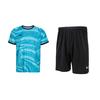 Under Armour Training Running Fitness Crew Neck Short Sleeve T-Shirt And Shorts Casual Sports Set Unisex Sets Sky-Blue Black 25500516-438+25500218-001