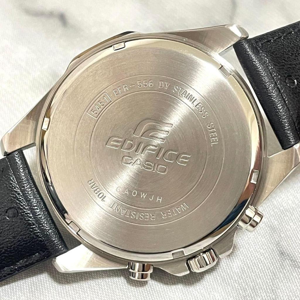 Б/у неиспользованные часы CASIO EDIFICE Хронограф с кожаным ремешком