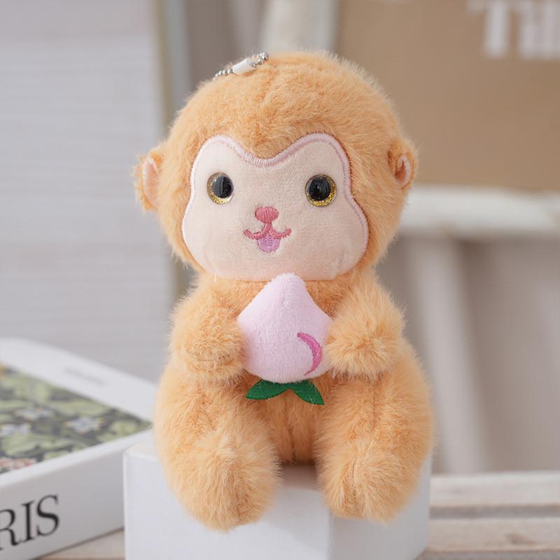 Soft Monkey Plush Keychain Pendant Figure Cotton Backpack Accessory Collecting