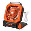 Solar Camping Fan 4 Speeds 3 Light Modes 7800mAh Battery Rechargeable Portable Fan with Timer and