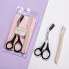 Инструмент для макияжа, триммер для бровей с расческой для бровей, заостренные маленькие ножницы, набор для обрезки бровей