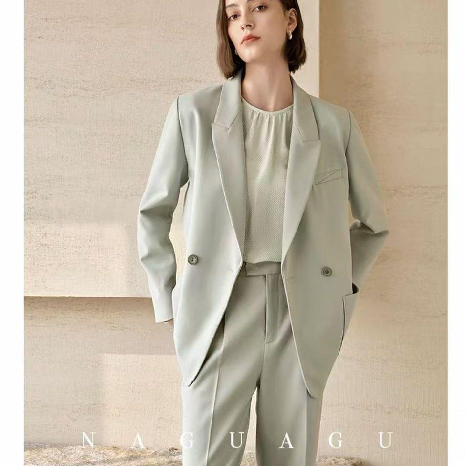 Spring Autumn Fashion Loose Korean Style Blazer Elegant Plus Size Suit Jacket Casual Petite Women
