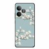 3D Тисненый Чехол Для Realme Narzo N61 Note 60 50 Realme GT 6 6T Neo6 SE C61 C63 Чехол Для Телефона Цветы Черный Силикон Мягкая Задняя Крышка