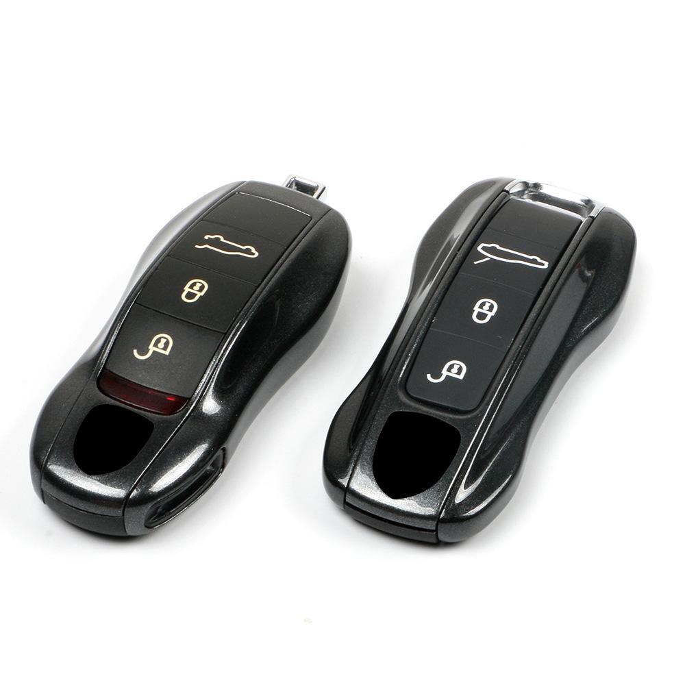 Carbon Grey Key Replacement Case for Porsche Cayenne Macan 718 911 Paramela Taycan