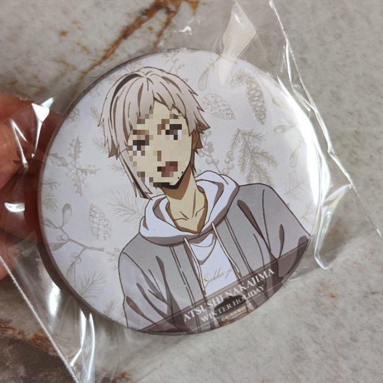 Набор значков «Бродячие псы» Зимние каникулы: Товары с персонажами Дазай, Накахара, Акутагава, Накадзима