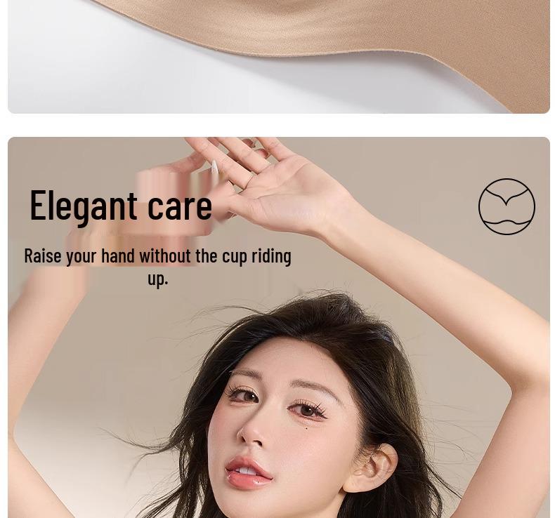 Seamless Push-Up Underwear for Small Chest - Anti-Sagging, Thin Invisible Style, Flesh Color, Summer 2025 Collection
