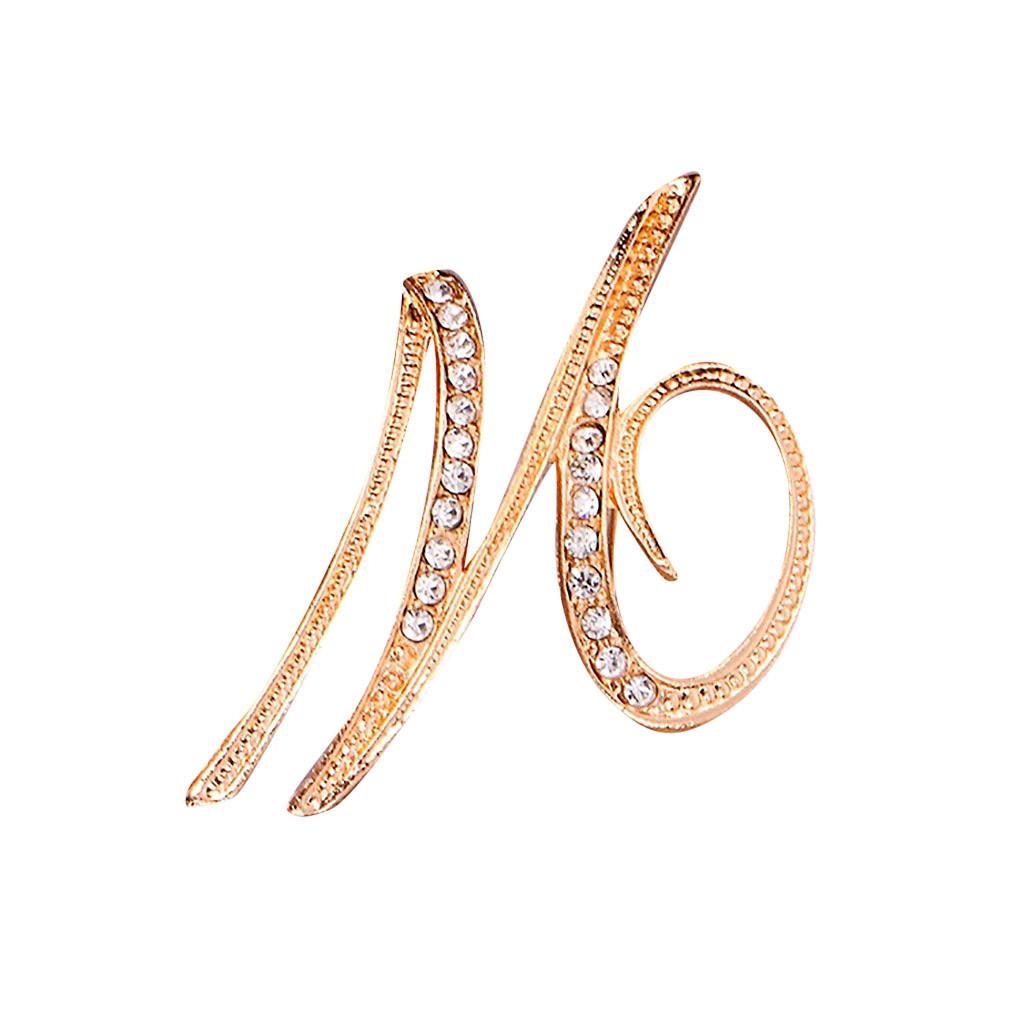 1 шт. Пара любовь подарки кристалл 26 английских букв брошь булавка мемориальные украшения