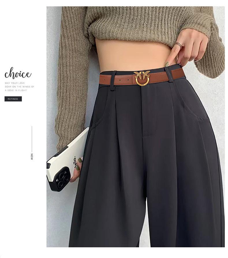 Женский модный кожаный ремень Little Bird: Простой, но модный аксессуар на талию для джинсов и повседневных брюк