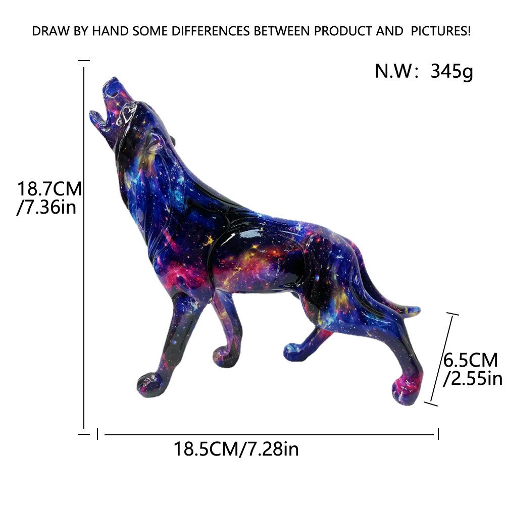 Новые креативные поделки из смолы, украшение для входа в гостиную в скандинавском стиле, геометрический орнамент в виде волка для переноса воды