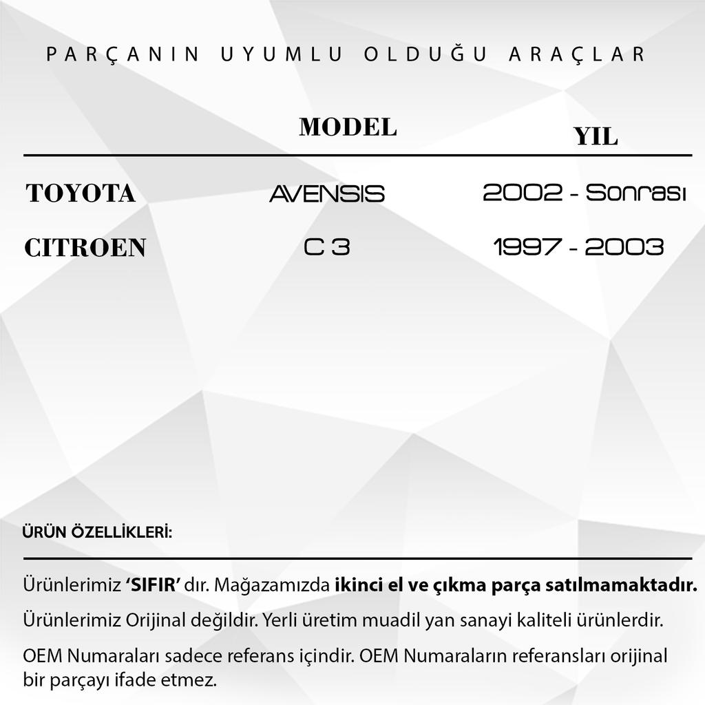 Комплект для ремонта двигателя с люком на крыше для Toyota Avensis