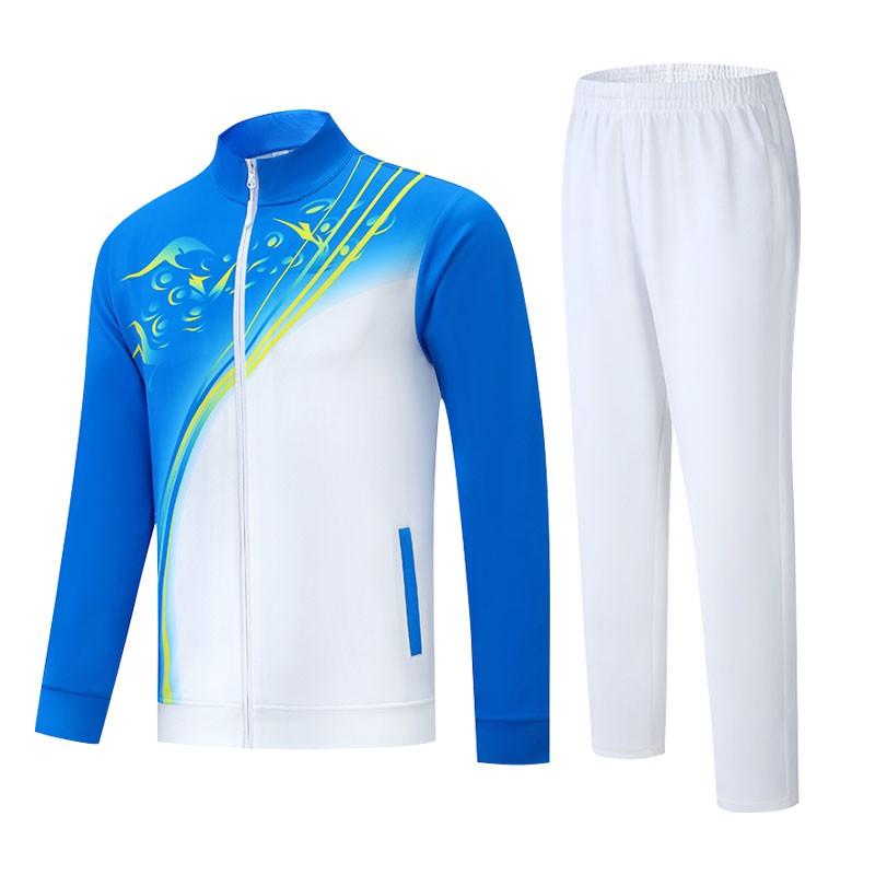 Unisex Sports Tracksuit Set Long Sleeve Athletes Training Running