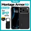 Чехол Benks Montage ArmorAir для iPhone 17 Pro Max с кнопкой управления камерой. Изготовлен из арамидного волокна Dupont Kevlar 600D и 1500D