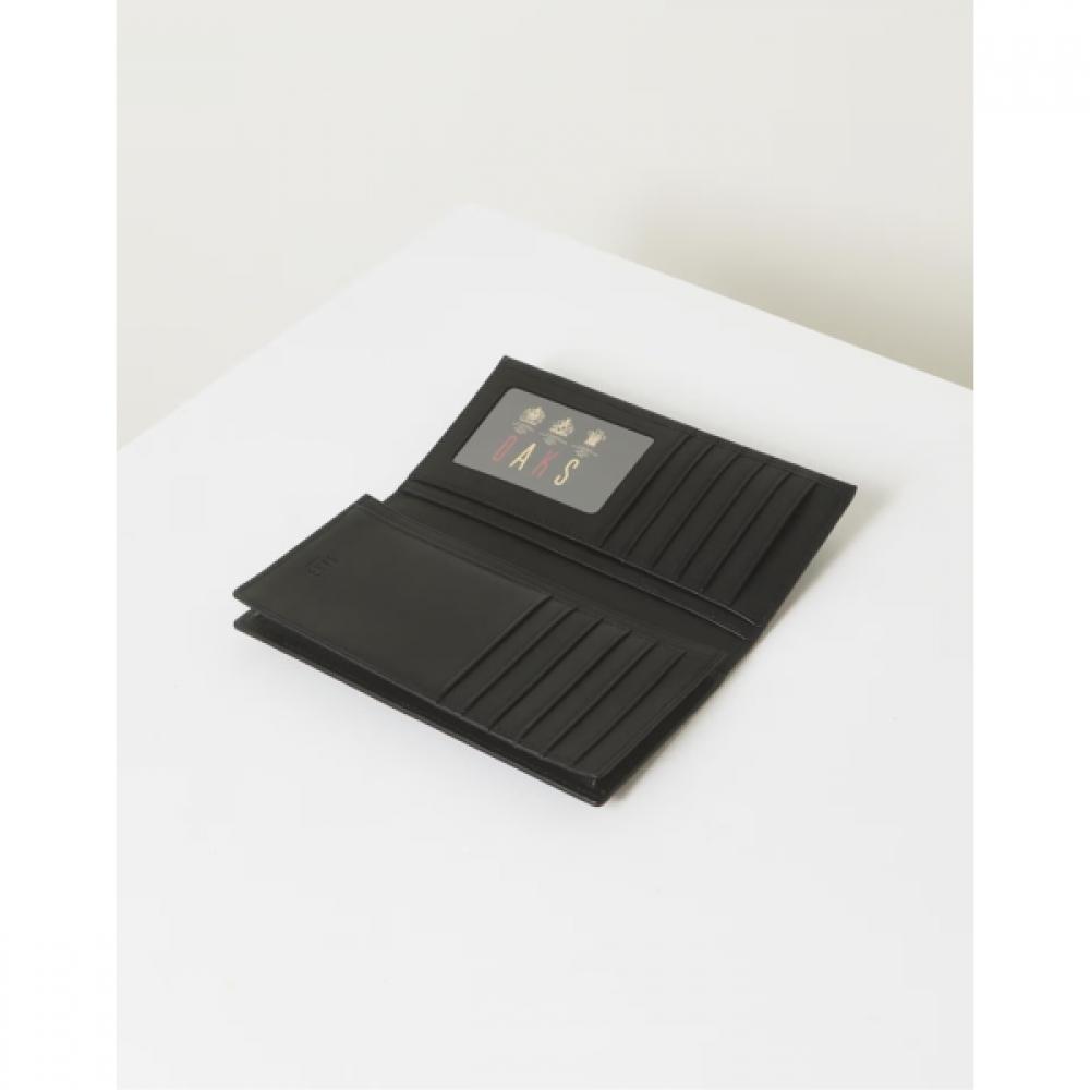 Daks Long Wallet Black Leather Dd Logo 831bk