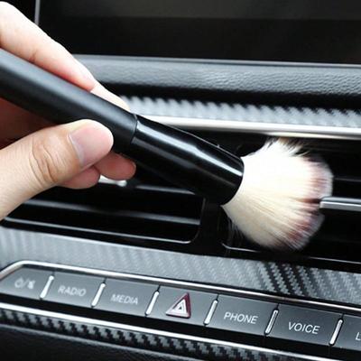 Черная Маленькая Мягкая Щетка для Детейлинга Салона Автомобиля - Пластиковая Детальная Щетка для Тщательной Очистки