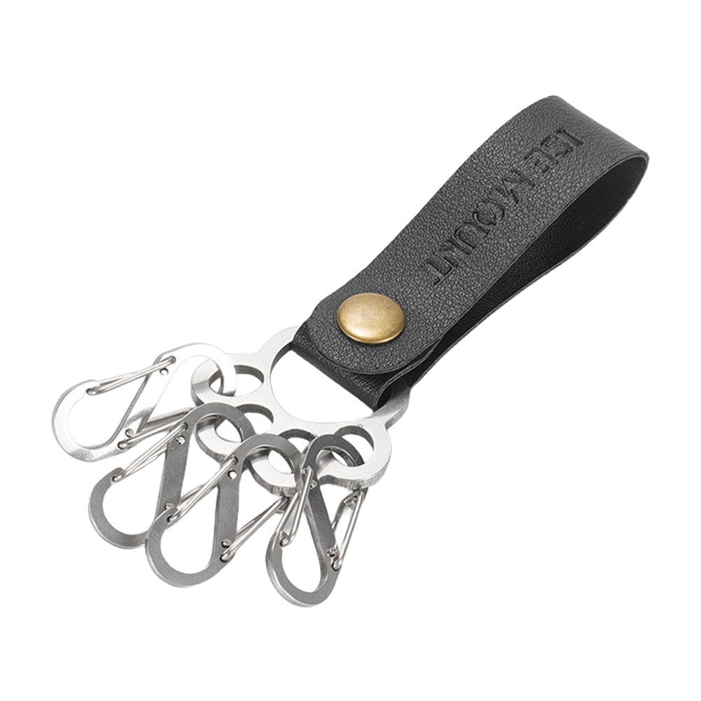 Outdoor Leather Cat Claw Stainless Steel Keychain Multifunctional Key Chain Camping Keychains Quick Hanging Hiking Accessories