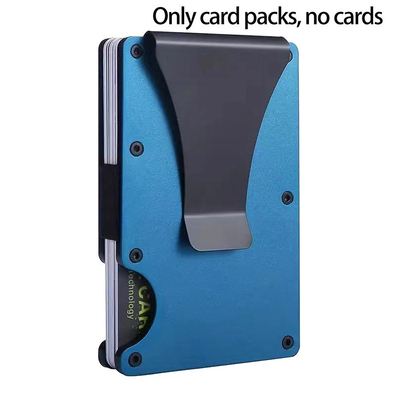 Минималистичный кошелек для мужчин и женщин - Тонкий RFID-кошелек, устойчивый к царапинам, держатель для кредитных карт и зажим для денег, Легко снимаемые деньги