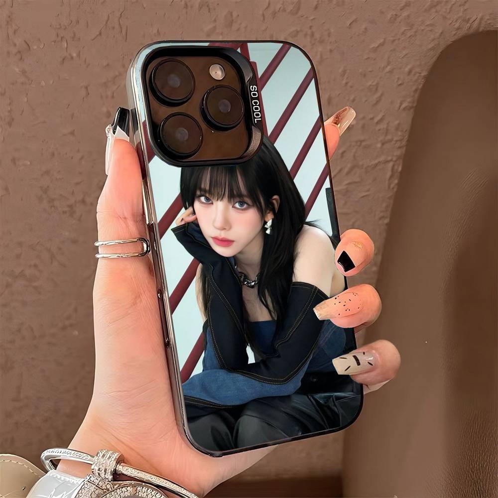 Чехол для телефона girl karinas для iPhone 17 17Air 16 15 14 13 12 11 Pro Max Plus Цветной Серебристый