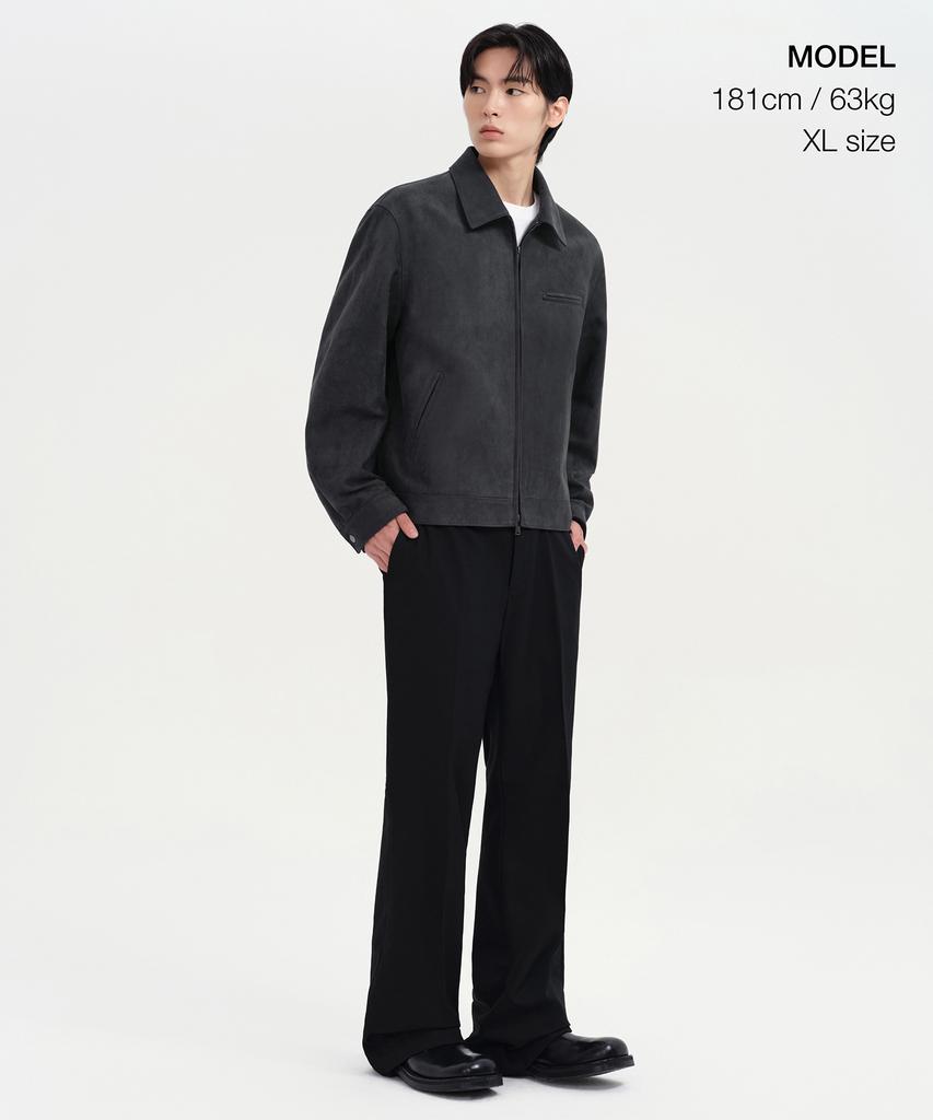 Musinsa Standard Synthetic Suede Work Jacket [Dark Grey]