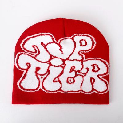 Осенне-зимняя жаккардовая шапка-пуловер, многоцветная с надписью, мужская и женская, взрослая, шерстяная вязаная шапка