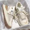 Breathable Korean Style Sneakers Women Simple Comfortable 2024 New Fashion Thick Bottom Wear Resistance Autumntime Casual Shoes