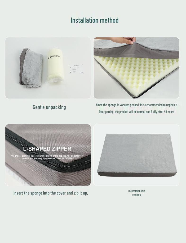 Всесезонный устойчивый к укусам коврик для питомца: Моющаяся Нескользящая Подушка для Собак и Кошек
