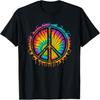 Крутая ретро футболка 60-х 70-х с tie-dye и знаком мира