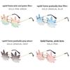 Summer Unisex Frameless Sunglasses With Metal Frame And Uv400 Protection For Outings