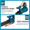 588Vf Cordless Electric Air Blower Handheld Leaf Blower Dust Collector Sweeper Garden Tools 30000RPM