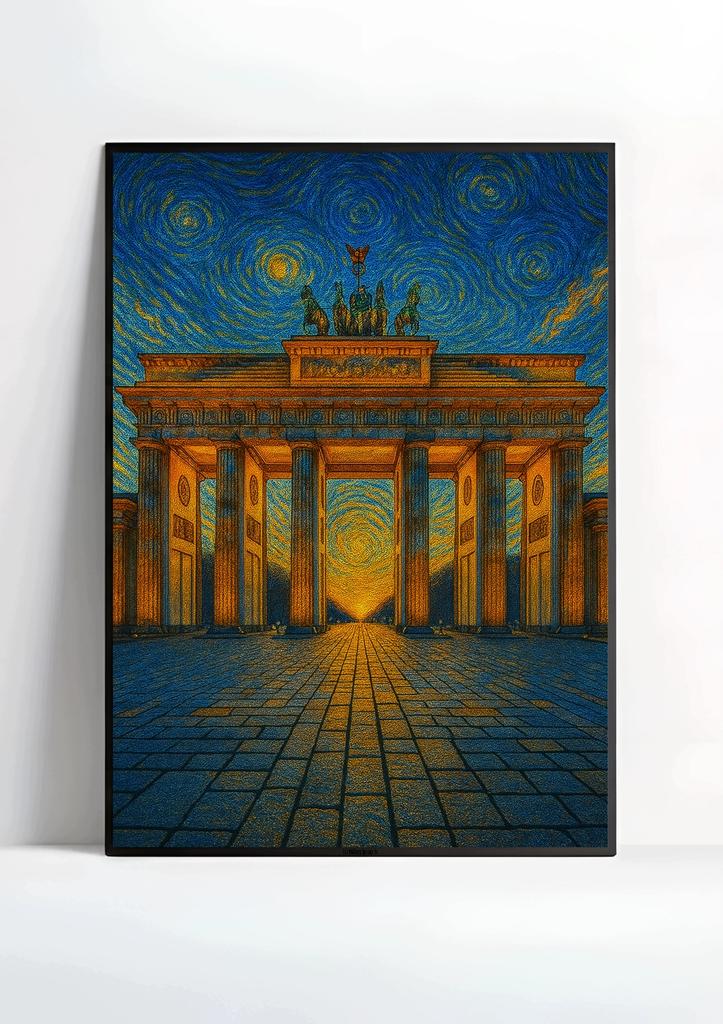 Berlin Poster In Van Gogh Style