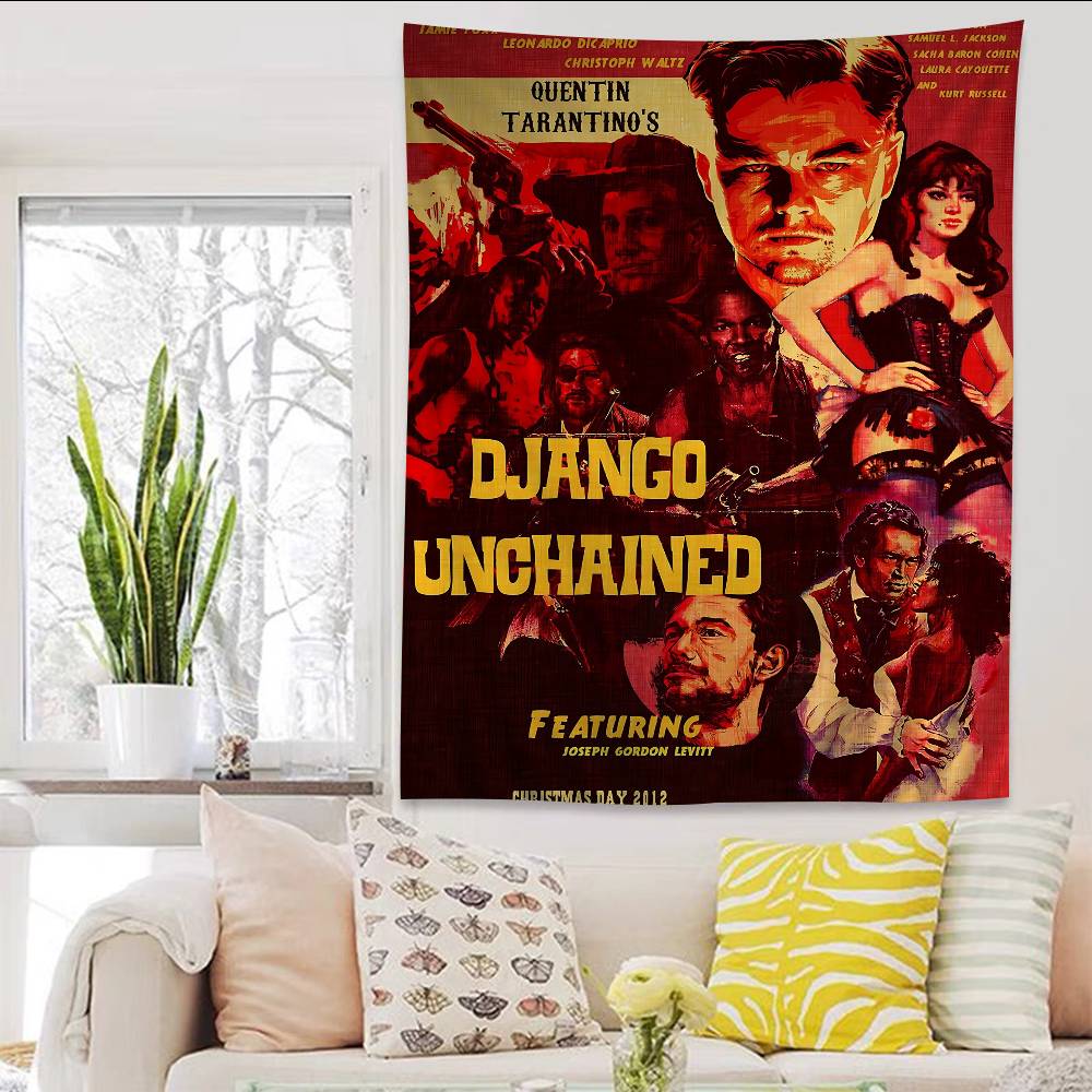 Classic Movie DDjango Unchained DIY Wall Tapestry For Living Room Home Dorm Decor Wall Art Decor