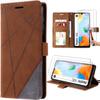 Case for Xiaomi Redmi 10C Flip Case Stand Brown Leather Effect and 2 Tempered Glasses