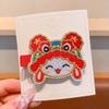 Embroidery Children Red Hairpin Lion Dance Ancient Style Hairpin Sweet Hanfu Hair Sticks  Baby