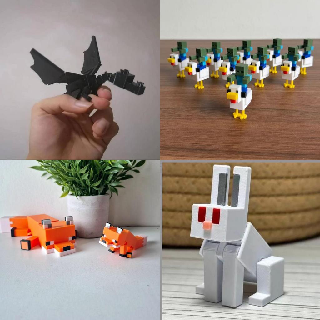 3D-печатный брелок с подвижными частями для коллекционеров