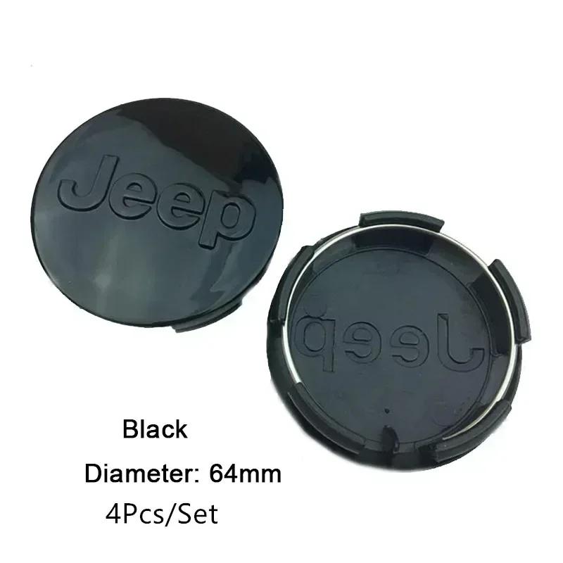 56/64mm Car Wheel Center Hubcaps Cover Badge for Jeep Tj Compass Grand Commander Cherokee Renegade Liberty Patriot Accessories