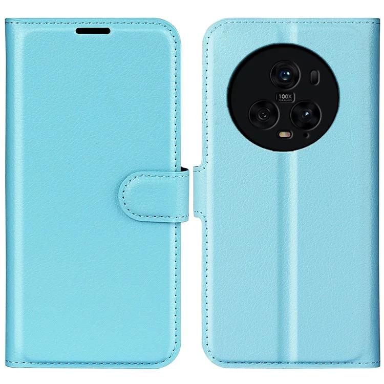 Чехол-подставка для Honor Magic5 Pro Litchi Texture PU Leather Phone Case Flip Cover