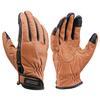 Daytona Motorcycle Leather Smartphone Cowhide Standard 18906 Gloves, Summer, Mesh, (Cowhide), Compatible, Leather, Perforated, Gloves, HBG-129, Brown,