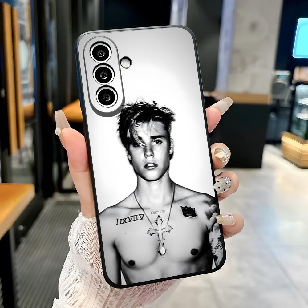 Чехол для телефона Singer J-Justin B-Bieber для Samsung A25 A13 A33 5G A54 A36 A35 A56 A52 A14 Ударопрочный Мягкий чехол