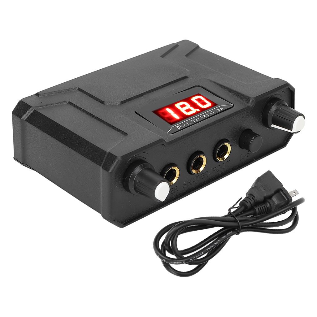 Блок питания для татуировки с ЖК-экраном и двумя выходами для тату-машинки с шейдером