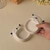 Ceramic Small Flavor Plate Cute Little Dog Sauce Plate  Butter Small Plate  Mini Sushi Soy Sauce Dipping Bowl