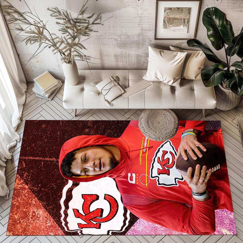 Patrick Mahomes5 Square rugs are a great choice for living rooms, bedrooms, home décor, and as gifts.