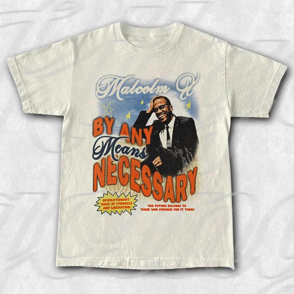 Vintage Malcolm X T-Shirt: Unisex Cotton Tee FD