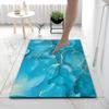 Marble Pattern Kitchen Mat Doormat Carpet Durable Absorbent Non-Slip Entrance Bedside Rug Washable Living Room